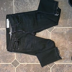 Rag and Bone Dre cropped jeans in concrete black size 24